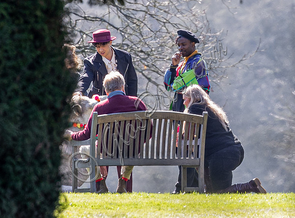 On set filming on location