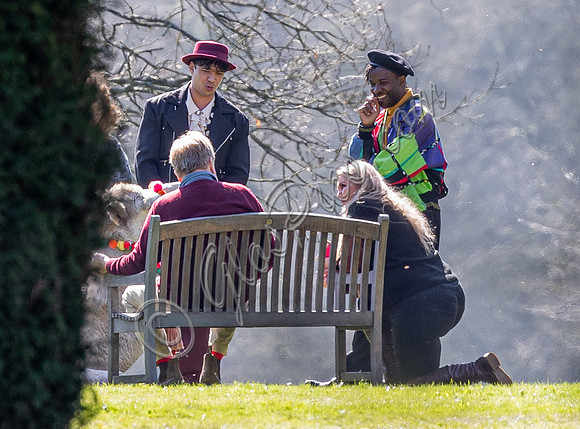 On set filming on location