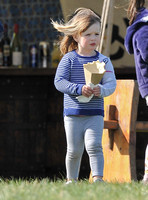 Mia Tindall eating crêpes
