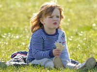 Mia Tindall eating crêpes