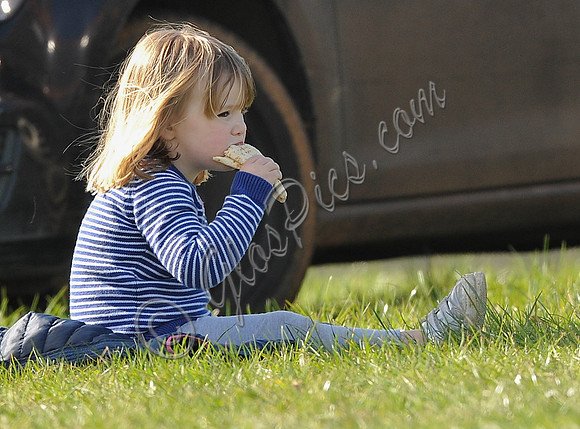 Mia Tindall eating crêpes