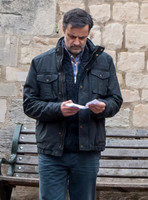 Tony Gardner on set filming for "Back" in Stroud, alone