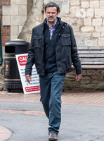 Tony Gardner on set filming for "Back" in Stroud, alone