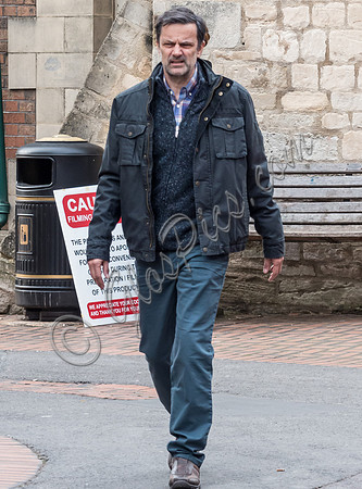 Tony Gardner on set filming for "Back" in Stroud, alone