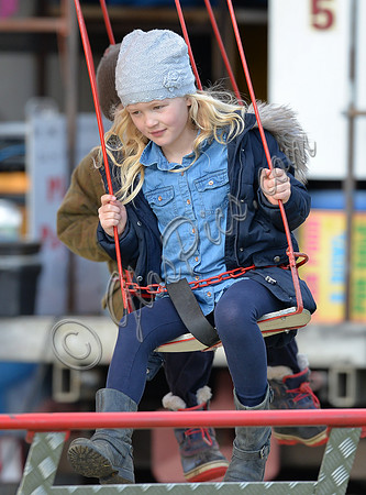 Savannah Phillips on fairground ride