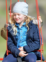 Savannah Phillips on fairground ride