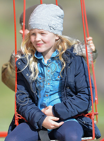 Savannah Phillips on fairground ride