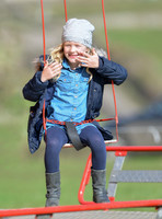 Savannah Phillips on fairground ride