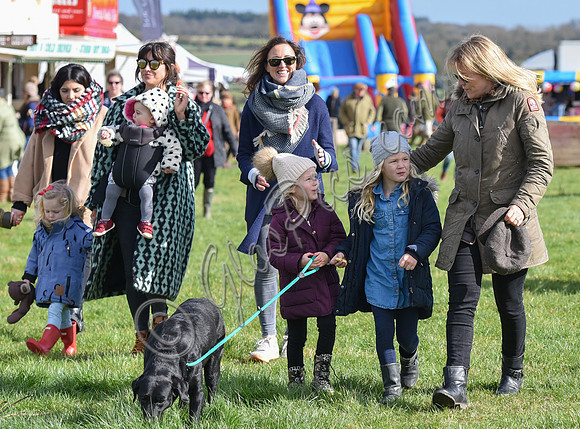Autumn, Savannah and Isla Phillips with others