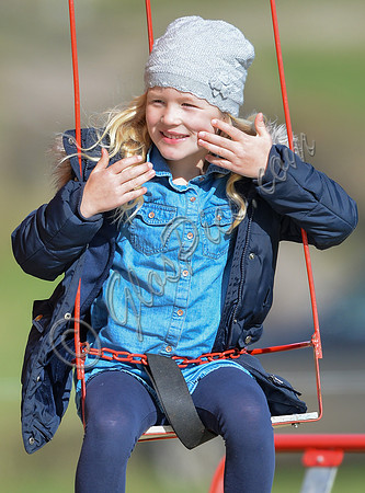 Savannah Phillips on fairground ride