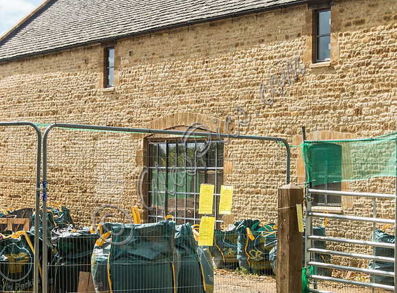 exterior building views of Beckham's triple barn conversion