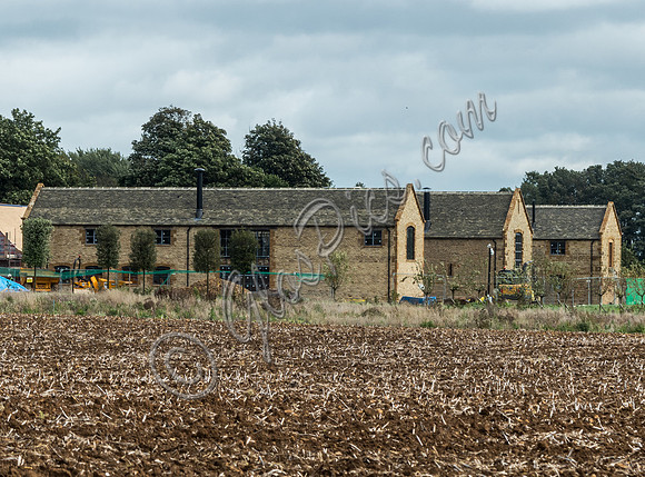 exterior building views of Beckham's triple barn conversion