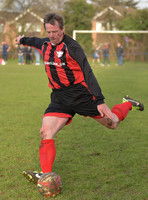 Stuart 'Psycho' Pearce for Longford AFC about to kick the ball