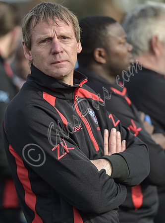 Stuart 'Psycho' Pearce for Longford AFC wearing team tracksuit, arms folded looking towards camera