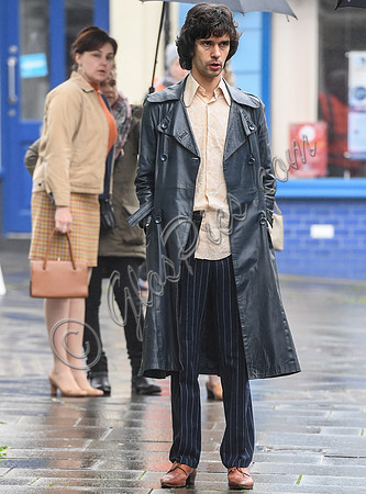 Ben Whishaw on set of "A Very English Scandal)