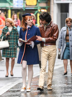 Ben Whishaw and Michelle Fox on set of "A Very English Scandal"
