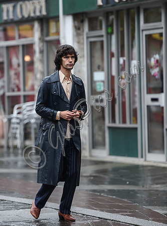 Ben Whishaw on set of "A Very English Scandal)