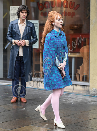 Ben Whishaw and Michelle Fox on set of "A Very English Scandal"