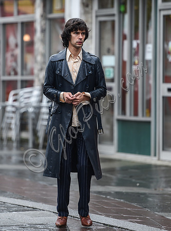 Ben Whishaw on set of "A Very English Scandal)