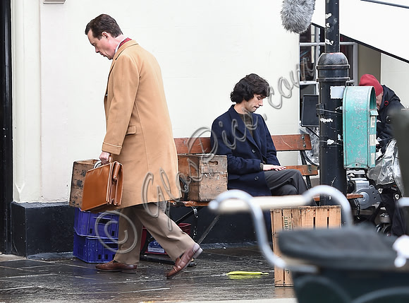 Alex Jennings with Ben Whishaw on set of "A Very English Scandal"