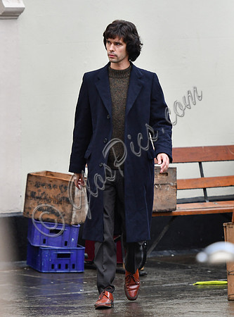 Ben Whishaw on set of "A Very English Scandal)