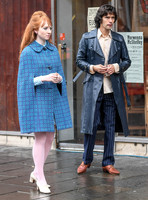 Ben Whishaw and Michelle Fox on set of "A Very English Scandal"