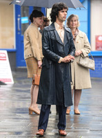 Ben Whishaw on set of "A Very English Scandal)