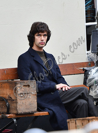 Ben Whishaw on set of "A Very English Scandal)