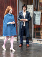 Ben Whishaw and Michelle Fox on set of "A Very English Scandal"