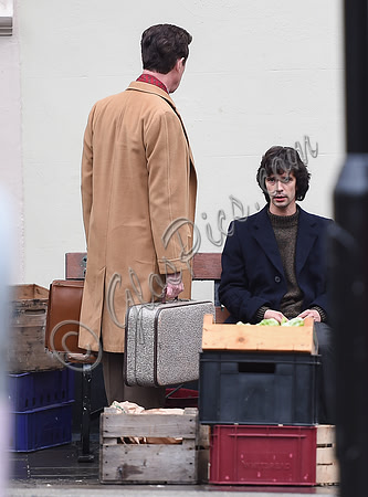 Alex Jennings with Ben Whishaw on set of "A Very English Scandal"