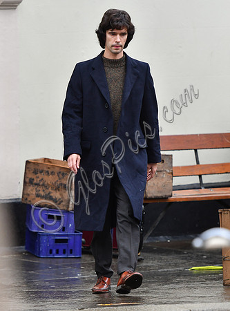 Ben Whishaw on set of "A Very English Scandal)