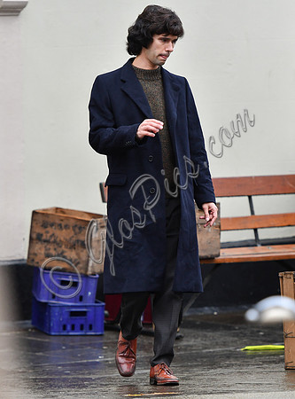 Ben Whishaw on set of "A Very English Scandal)