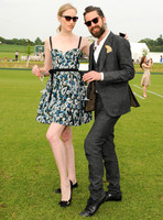 Jade Parfitt and Jack Guiness treading the divots