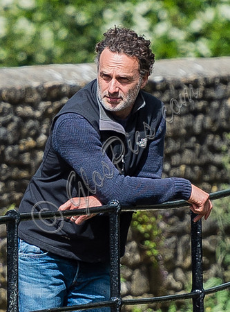 Andrew Lincoln casually dressed, alone