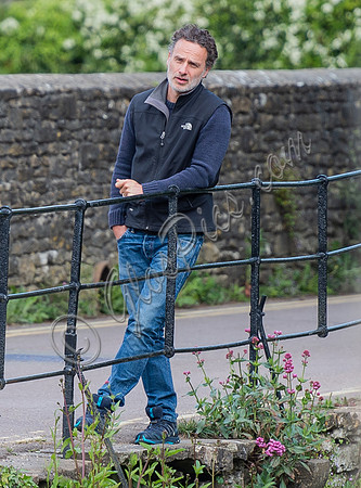Andrew Lincoln casually dressed, alone