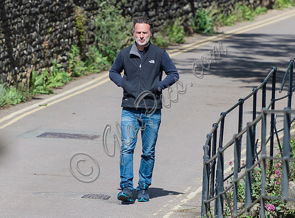 Andrew Lincoln casually dressed, alone