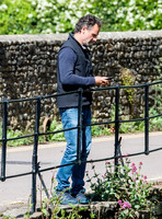 Andrew Lincoln casually dressed, alone