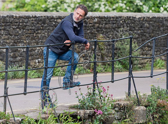 Andrew Lincoln casually dressed, alone
