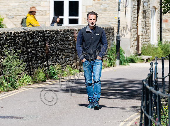 Andrew Lincoln casually dressed, alone