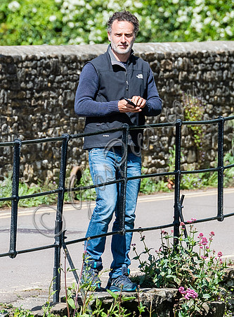 Andrew Lincoln casually dressed, alone