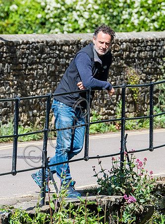Andrew Lincoln casually dressed, alone
