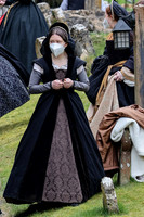 On set of "Becoming Elizabeth"
