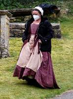 On set of "Becoming Elizabeth"