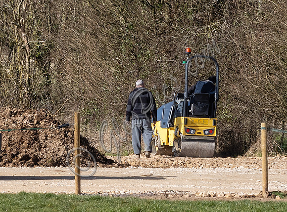 Builders and staff at work