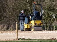 Builders and staff at work