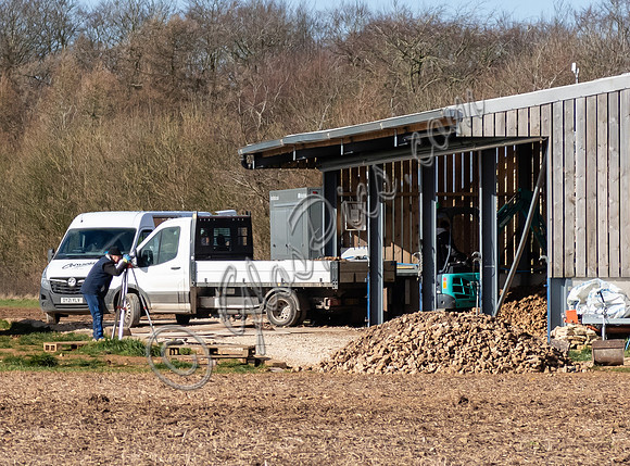 Builders and staff at work