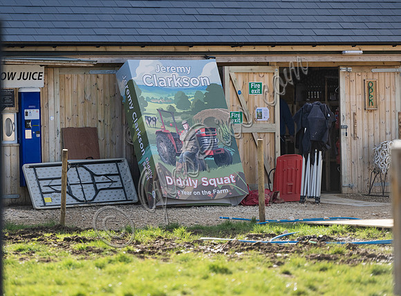 giant-sized book titled, 'Diddly Squat: A Year on the Farm