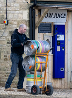 brewers were seen unloading barrels