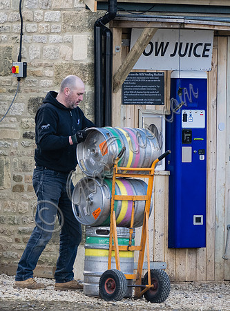 brewers were seen unloading barrels