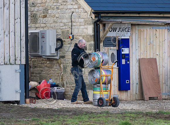 brewers were seen unloading barrels